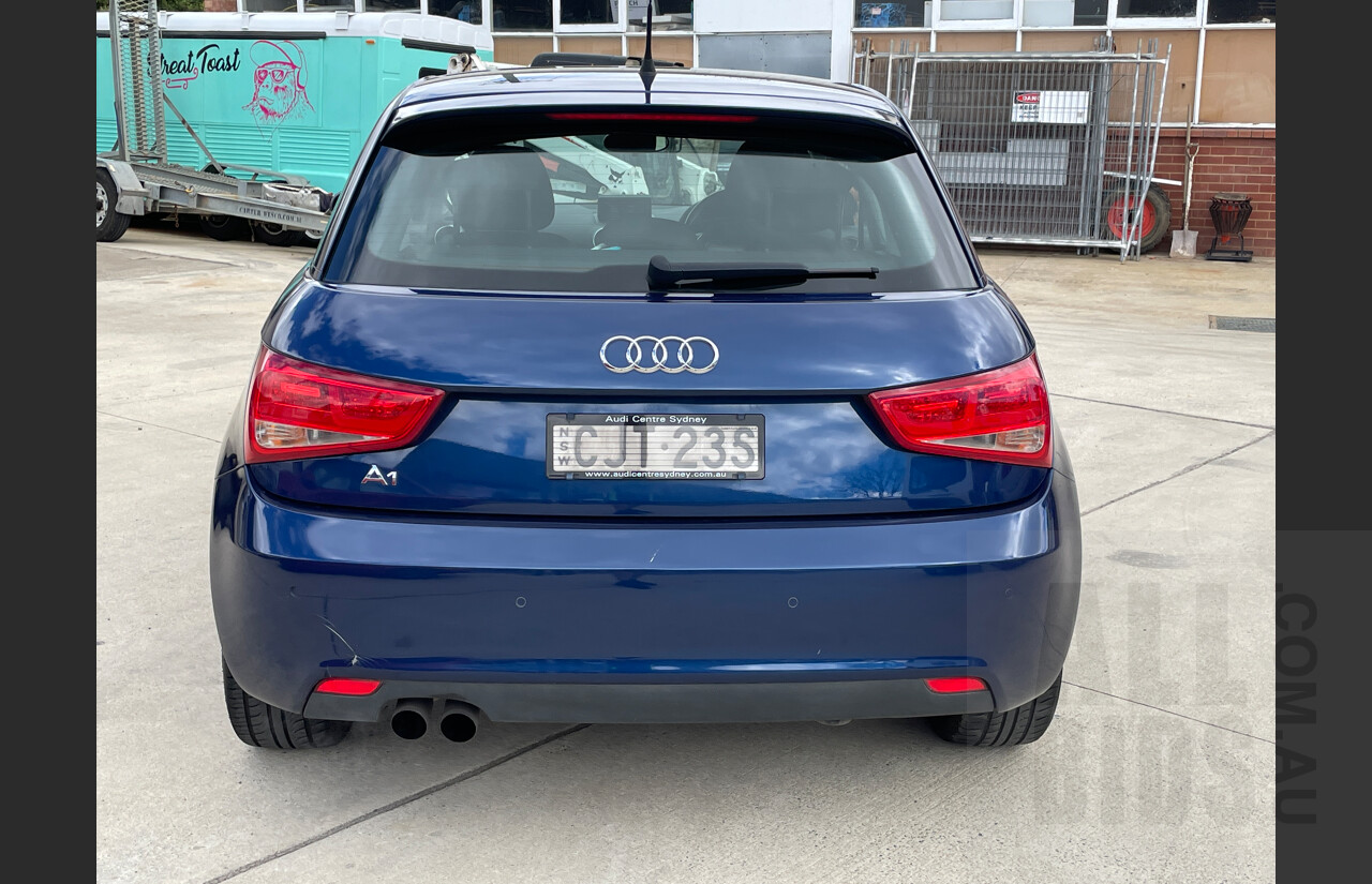 9/2012 Audi A1 Sportback 1.4 TFSI Attraction 8X MY12 5d Hatchback Blue 1.4L