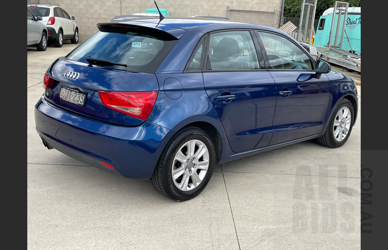 9/2012 Audi A1 Sportback 1.4 TFSI Attraction 8X MY12 5d Hatchback Blue 1.4L