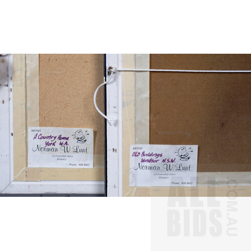 Two Paintings by Norman Lunt, Oil on Board, largest 20 x 28 cm (2)