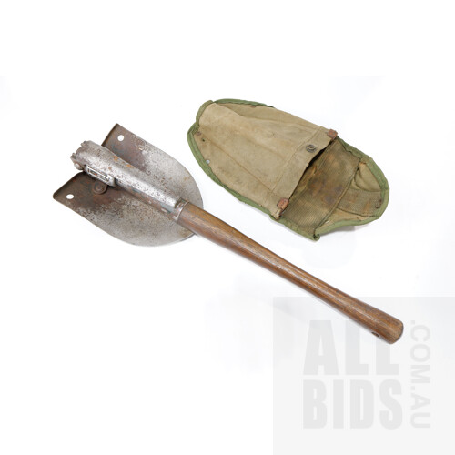 Australian Army Vietnam Era Folding Entrenching Tool with Canvas Cover