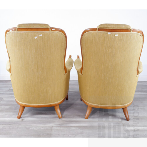 Good Pair of Carl Malmsten (Swedish, 1888–1972) 'Var Fru' Armchairs for OH Sjögren, Circa 1960s