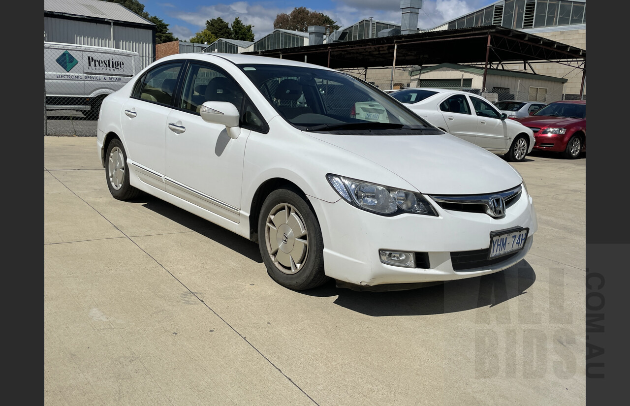 10/2007 Honda Civic Hybrid 40 4d Sedan White 1.3L