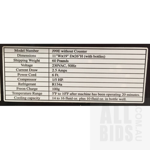 Jagermeister J99E 3 Bottle Tap Machine