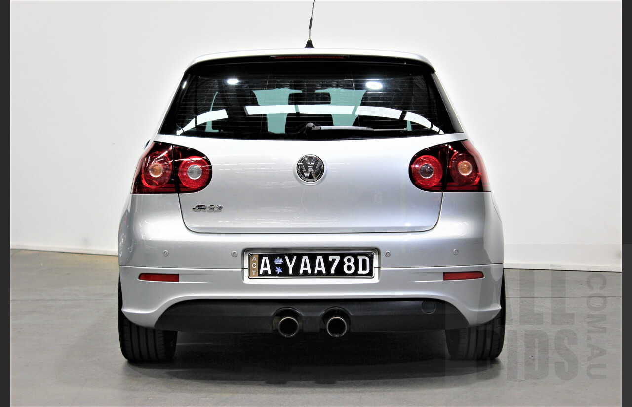 7/2009 Volkswagen Golf R32 MK5 1K MY09 5d Hatchback Metallic Silver 3.2L AWD VR6
