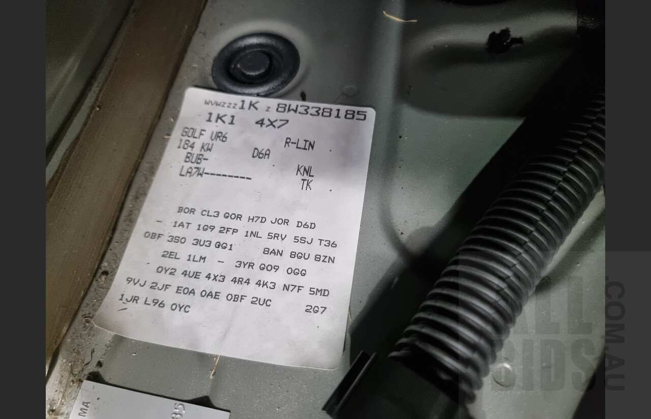 7/2009 Volkswagen Golf R32 MK5 1K MY09 5d Hatchback Metallic Silver 3.2L AWD VR6