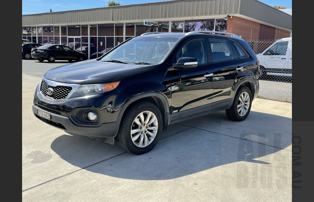7/2011 Kia Sorento SLi (4x4) XM MY11 4d Wagon Black 2.2L