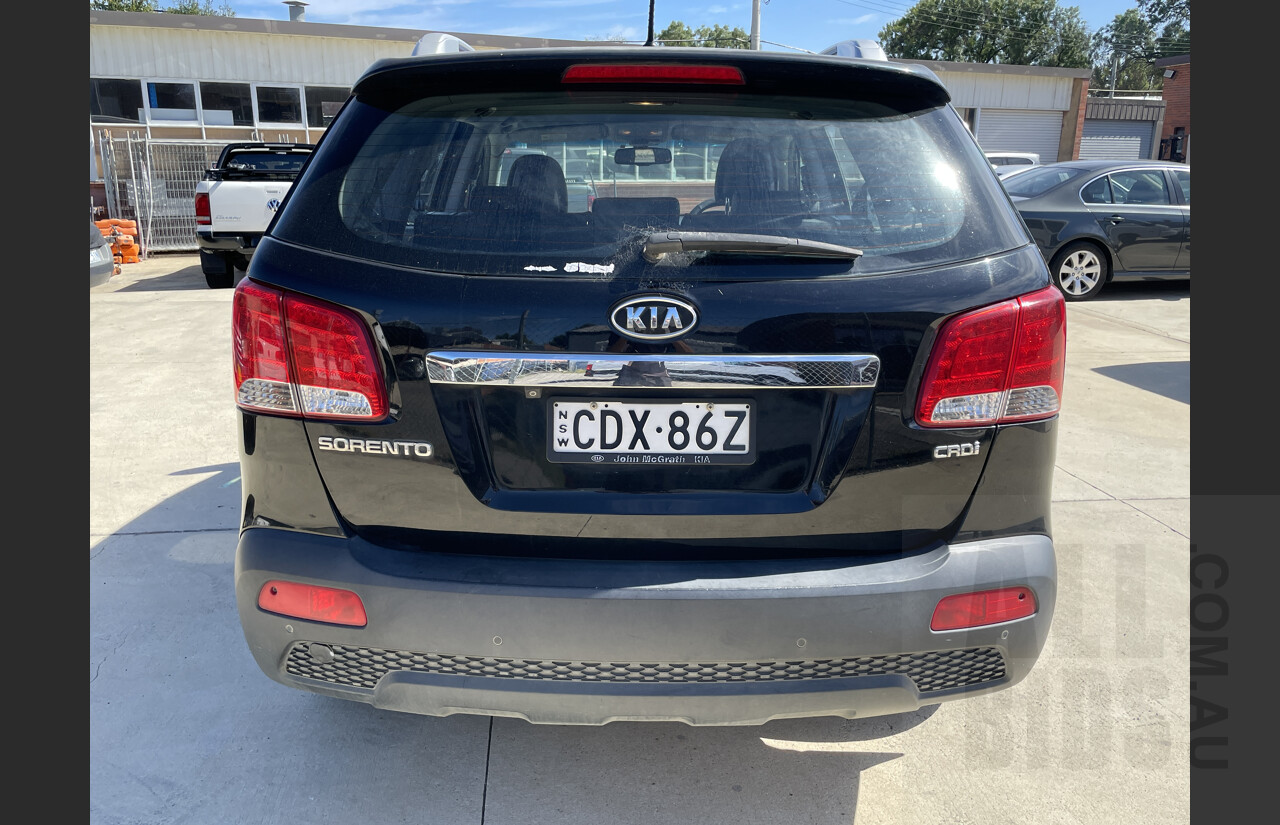 7/2011 Kia Sorento SLi (4x4) XM MY11 4d Wagon Black 2.2L