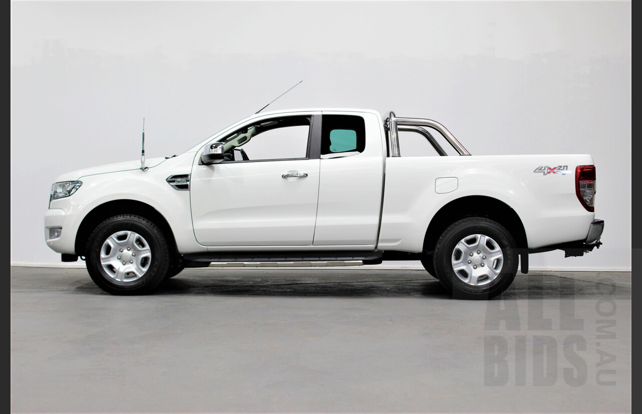 5/2017 Ford Ranger XLT 3.2 (4x4) PX Super Cab Utility White 3.2L Turbo Diesel