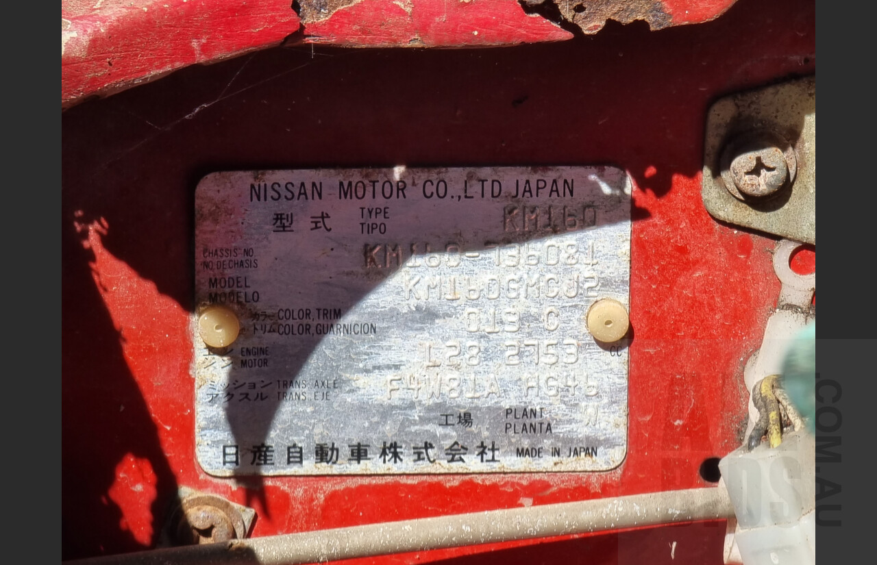 9/1984 Nissan Patrol (4x4) SWB 2d Hardtop Red 2.8L