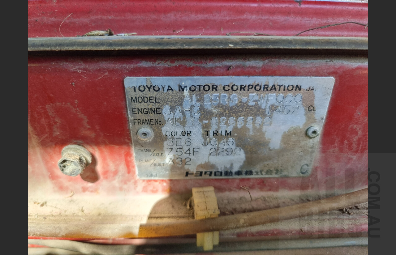 10/1986 Toyota Tercel SR5 (4x4) 4d Wagon Red 1.5L