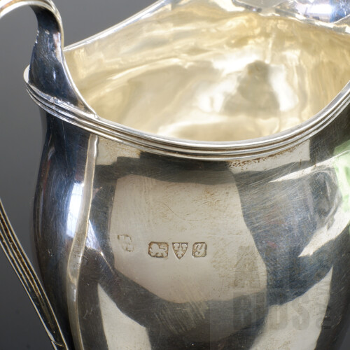 Sterling Silver Creamer Jug, Chester, 1924, 76g