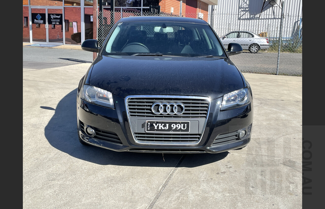 1/2010 Audi A3 Sportback 1.8 TFSI Ambition 8P MY09 5d Hatchback Black 1.8L
