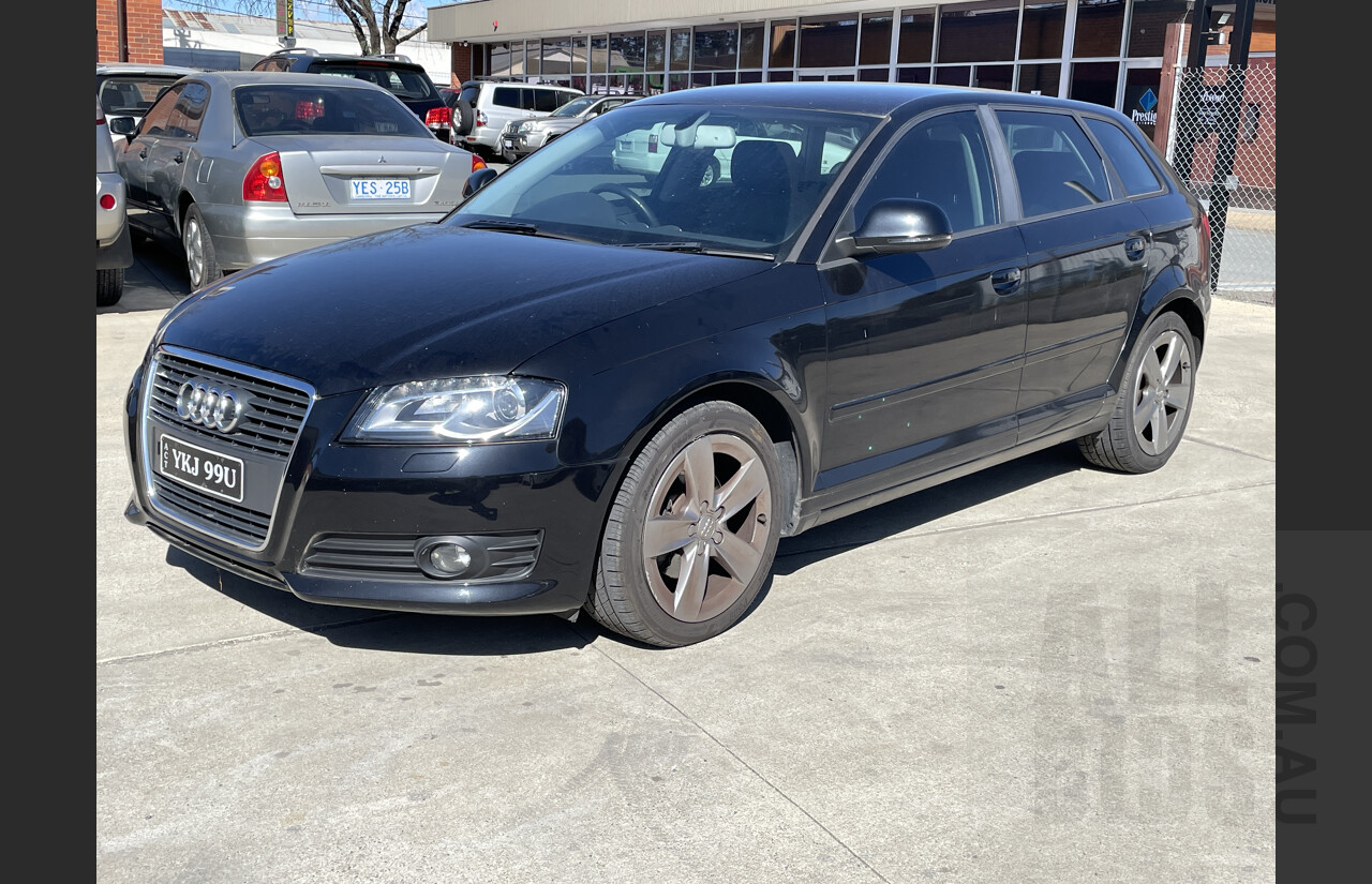 1/2010 Audi A3 Sportback 1.8 TFSI Ambition 8P MY09 5d Hatchback Black 1.8L