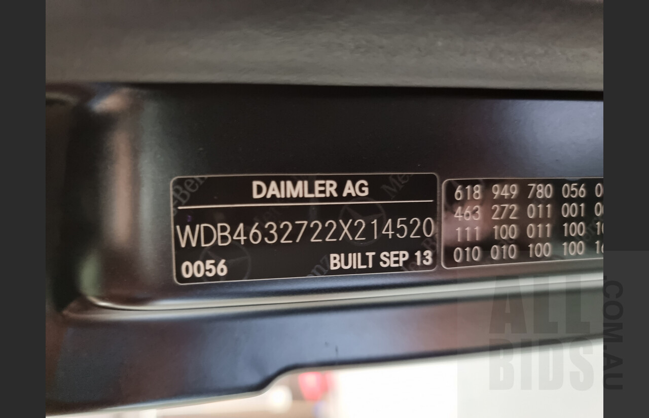 11/2013 Mercedes-Benz G63 AMG 463 MY14 4d Wagon Designo Magno Matte Black 5.5L Bi-Turbo V8