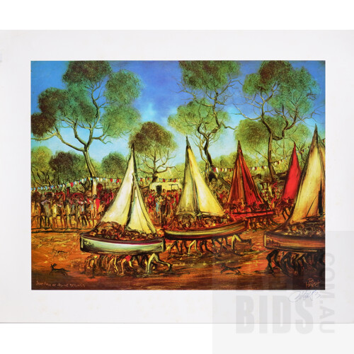 Eight Pro Hart Prints, Most Limited Editions and Signed, Largest 50 x 60 cm (sheet size). Unframed (8)