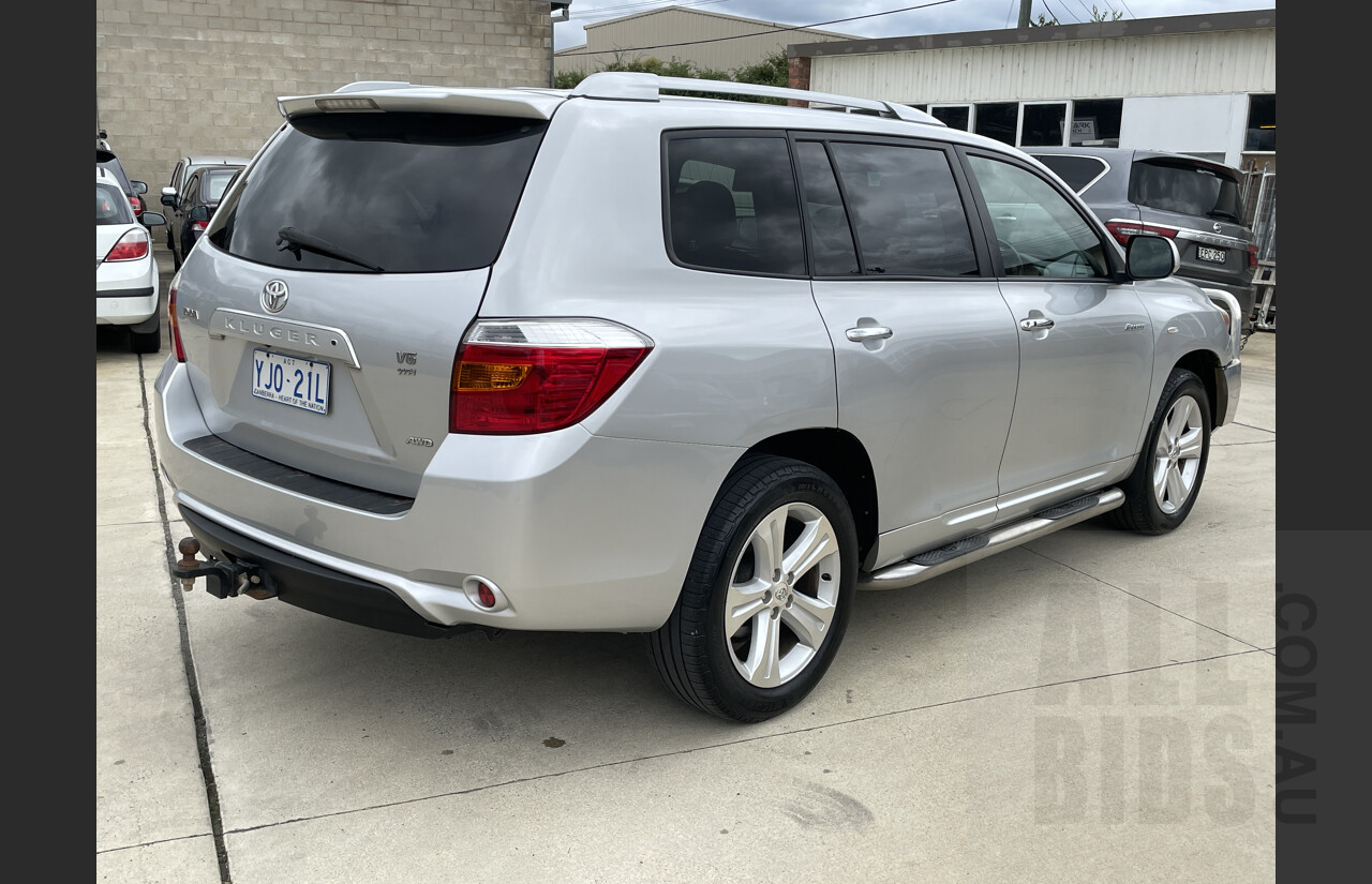 10/2009 Toyota Kluger Grande (4x4) GSU45R 4d Wagon Silver 3.5L