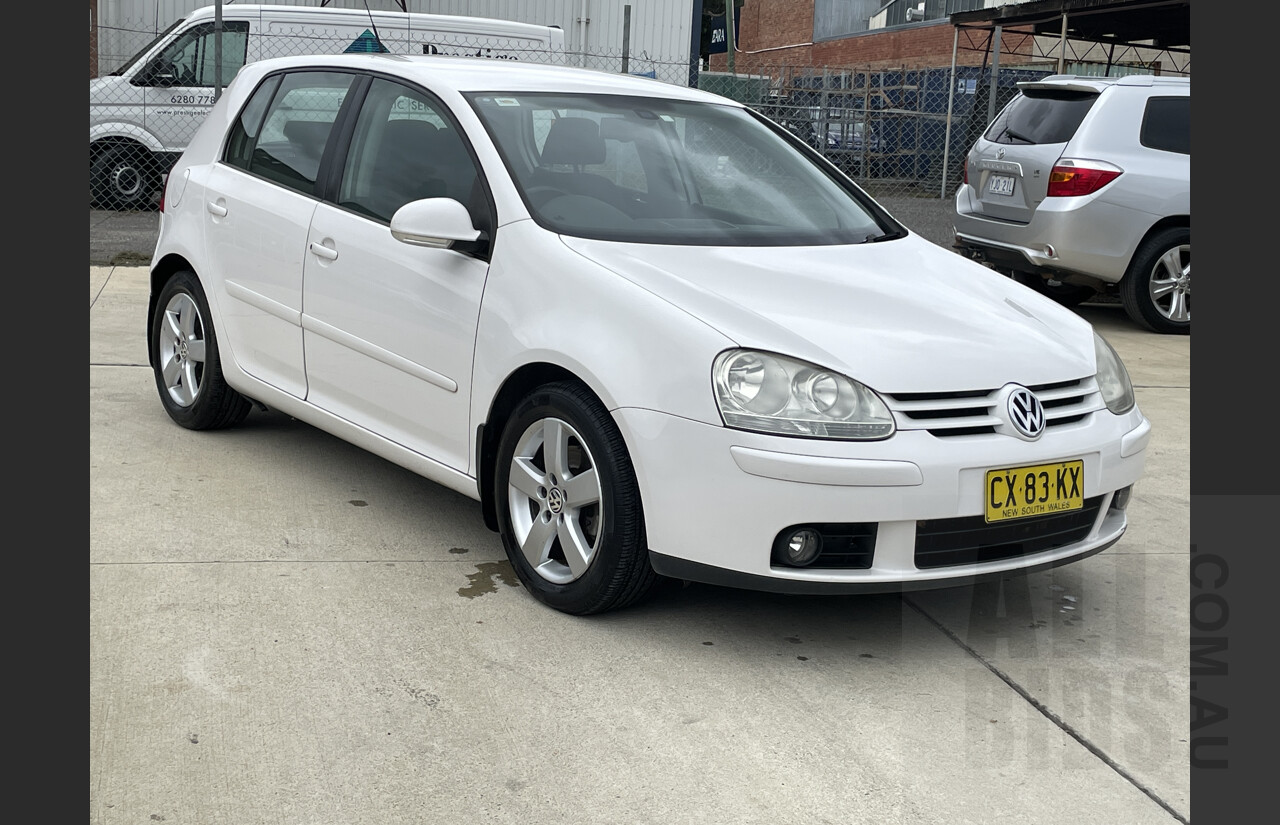 6/2008 Volkswagen Golf 2.0 TDI Pacific 1K MY08 UPGRADE 2 5d Hatchback White 2.0L