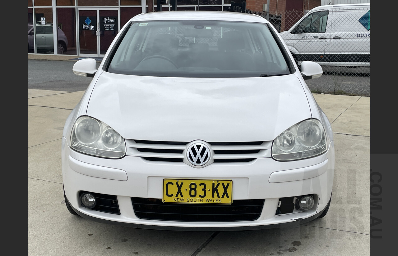 6/2008 Volkswagen Golf 2.0 TDI Pacific 1K MY08 UPGRADE 2 5d Hatchback White 2.0L