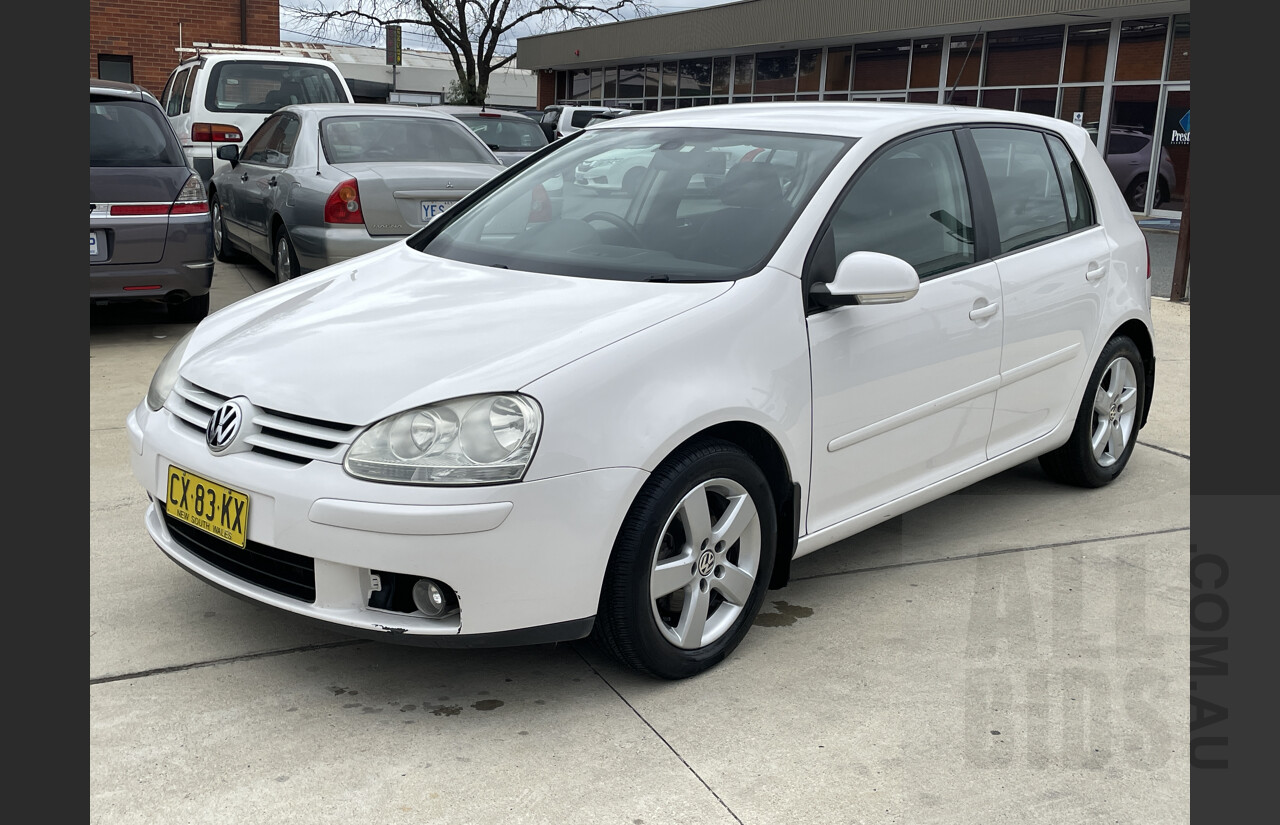 6/2008 Volkswagen Golf 2.0 TDI Pacific 1K MY08 UPGRADE 2 5d Hatchback White 2.0L
