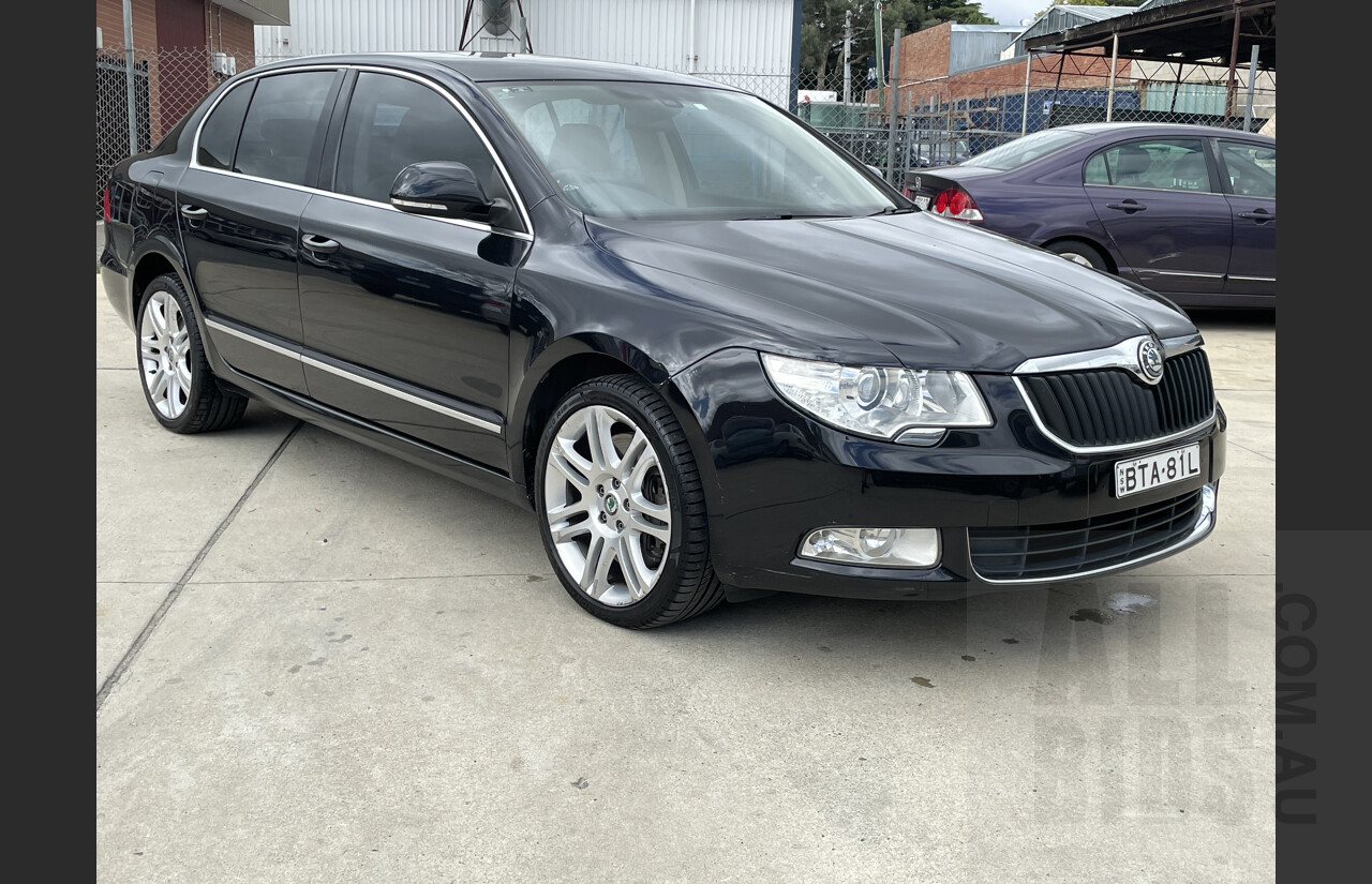 3/2010 Skoda Superb 191 FSI V6 Elegance 3T MY11 4d Sedan Black 3.6L