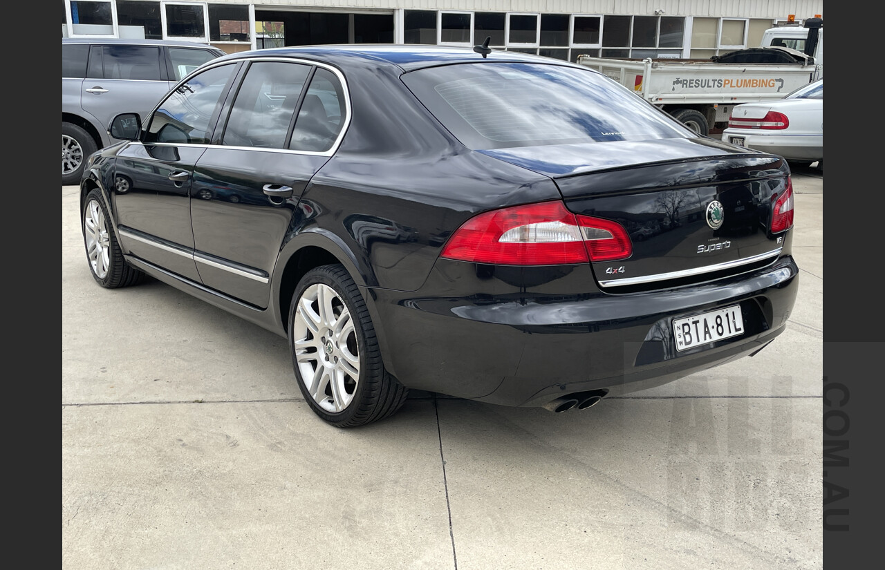 3/2010 Skoda Superb 191 FSI V6 Elegance 3T MY11 4d Sedan Black 3.6L