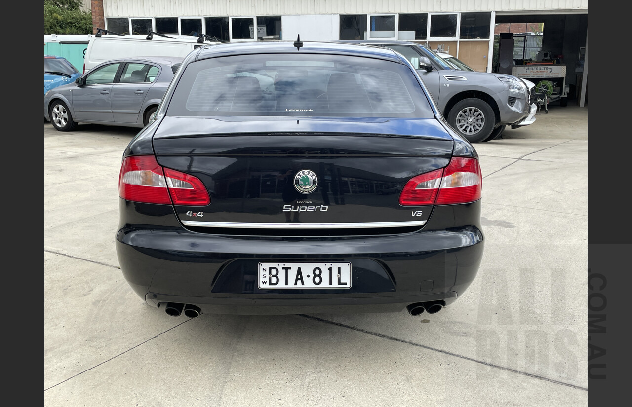 3/2010 Skoda Superb 191 FSI V6 Elegance 3T MY11 4d Sedan Black 3.6L