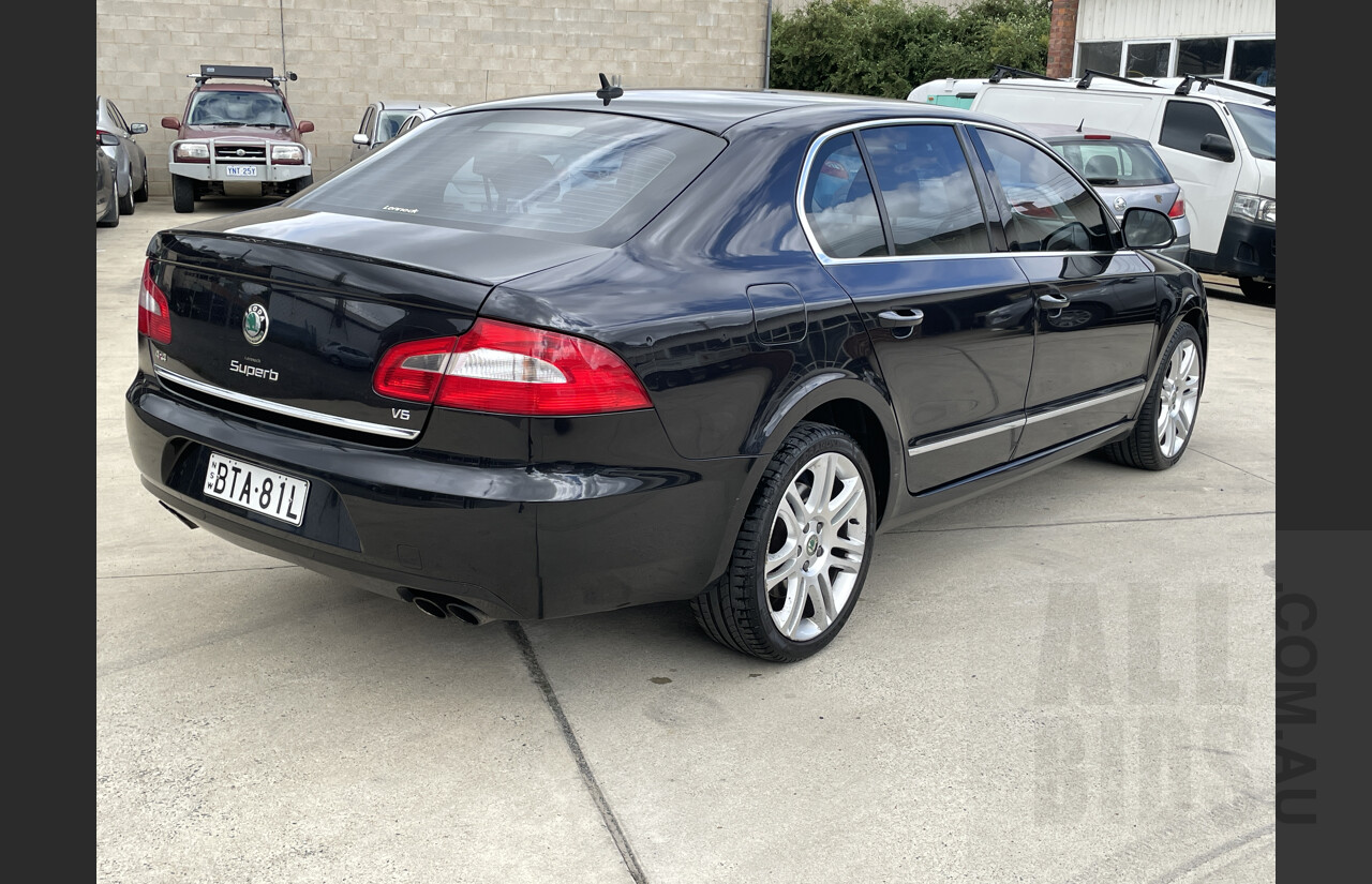 3/2010 Skoda Superb 191 FSI V6 Elegance 3T MY11 4d Sedan Black 3.6L