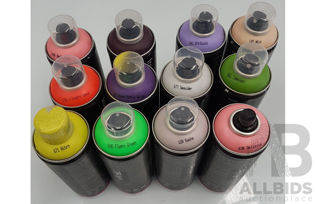 Bulk Lot of Ironlak Acrylic Spray Paint (Various Colours, 400ml) - Total Estimated ORP $387.00