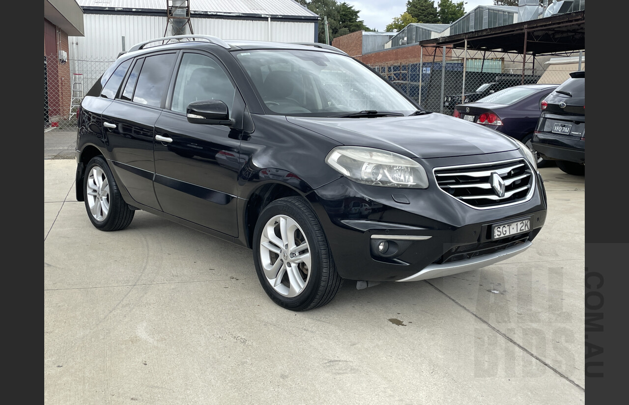 8/2012 Renault Koleos BOSE SE (4x4) H45 PHASE II 4d Wagon Black 2.5L