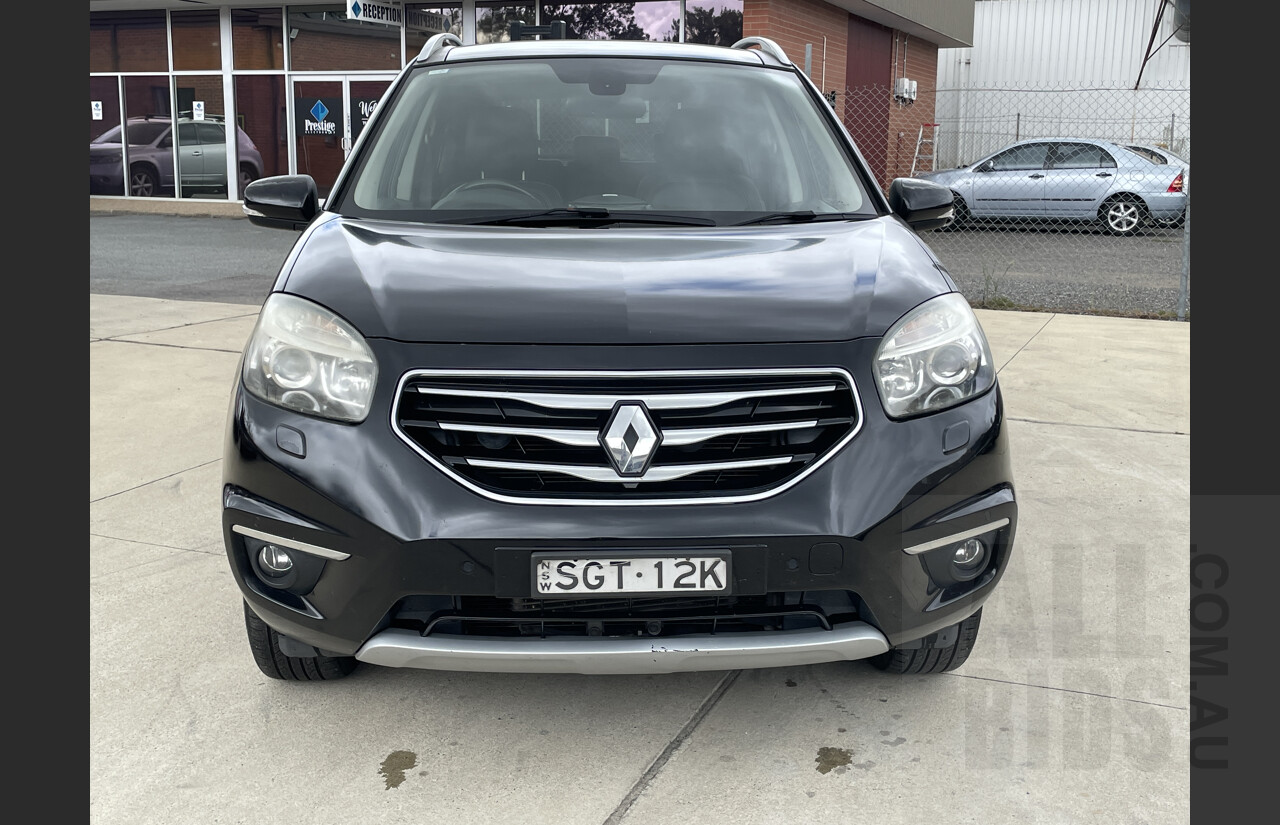 8/2012 Renault Koleos BOSE SE (4x4) H45 PHASE II 4d Wagon Black 2.5L