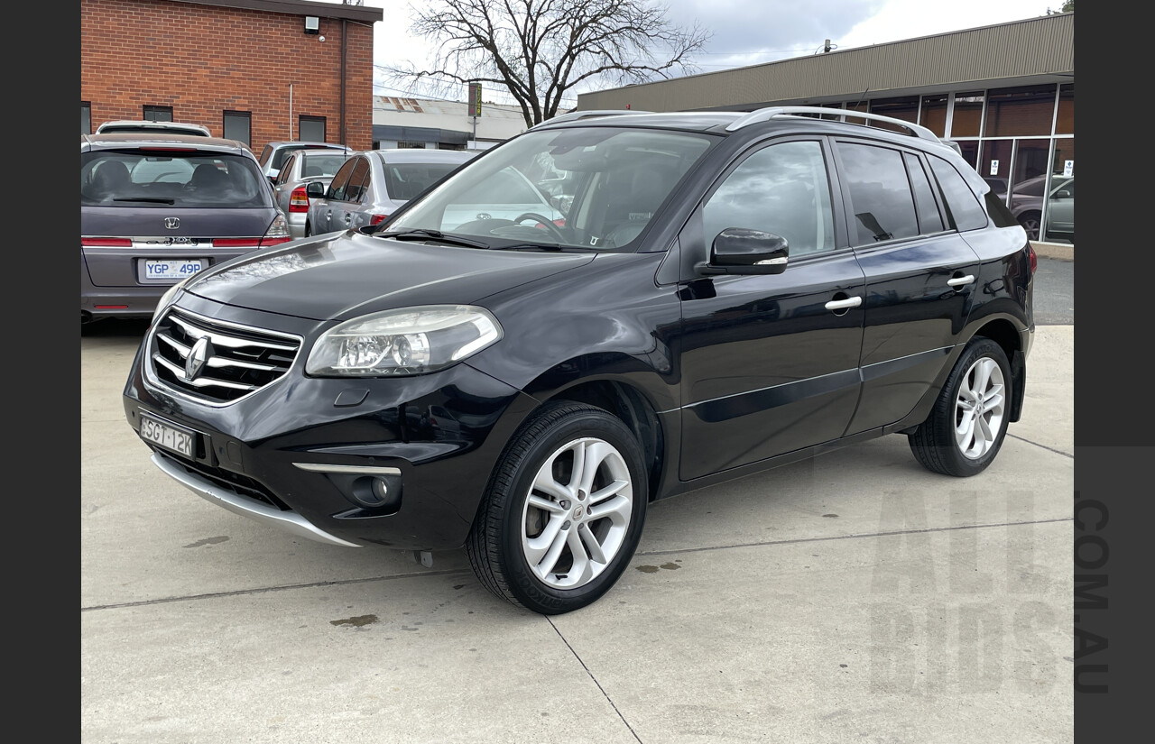 8/2012 Renault Koleos BOSE SE (4x4) H45 PHASE II 4d Wagon Black 2.5L