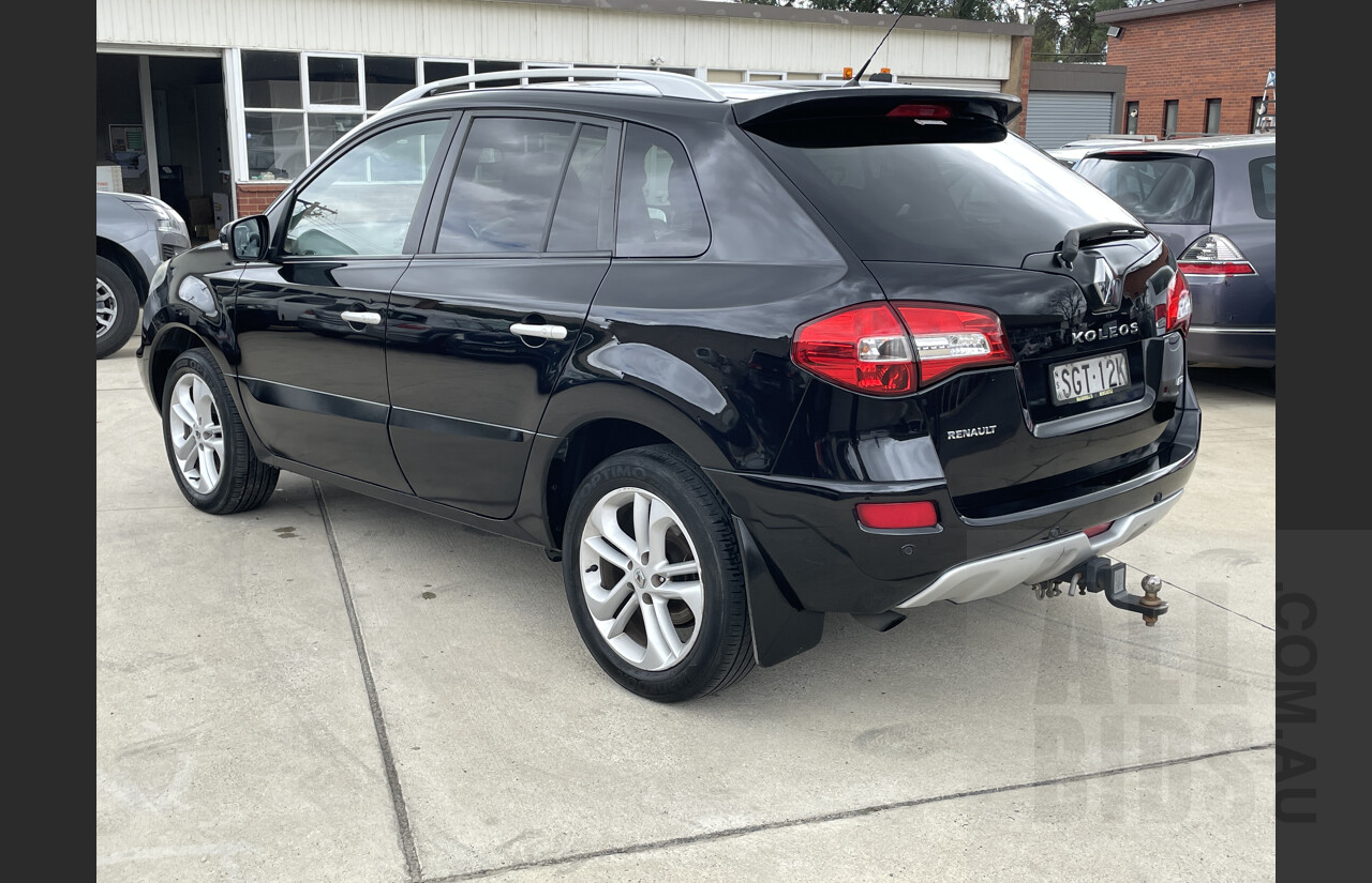8/2012 Renault Koleos BOSE SE (4x4) H45 PHASE II 4d Wagon Black 2.5L