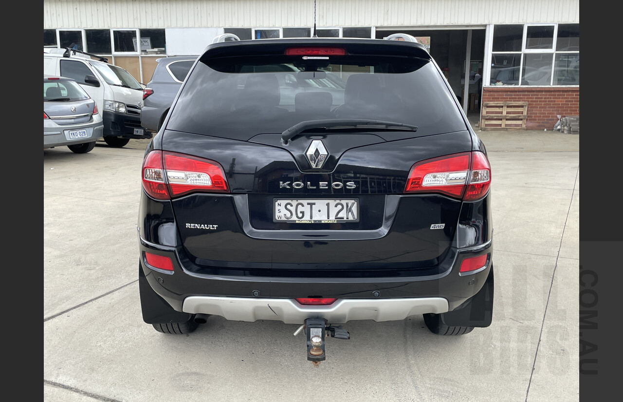 8/2012 Renault Koleos BOSE SE (4x4) H45 PHASE II 4d Wagon Black 2.5L