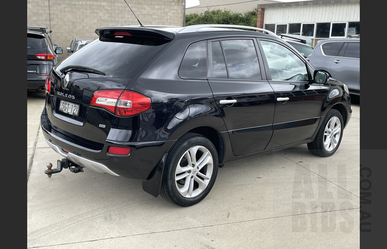 8/2012 Renault Koleos BOSE SE (4x4) H45 PHASE II 4d Wagon Black 2.5L