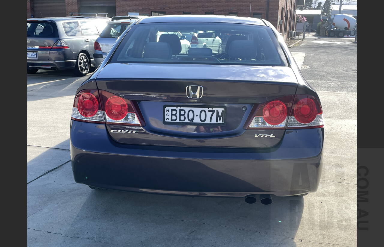6/2007 Honda Civic Vti-l 40 4d Sedan Purple 1.8L
