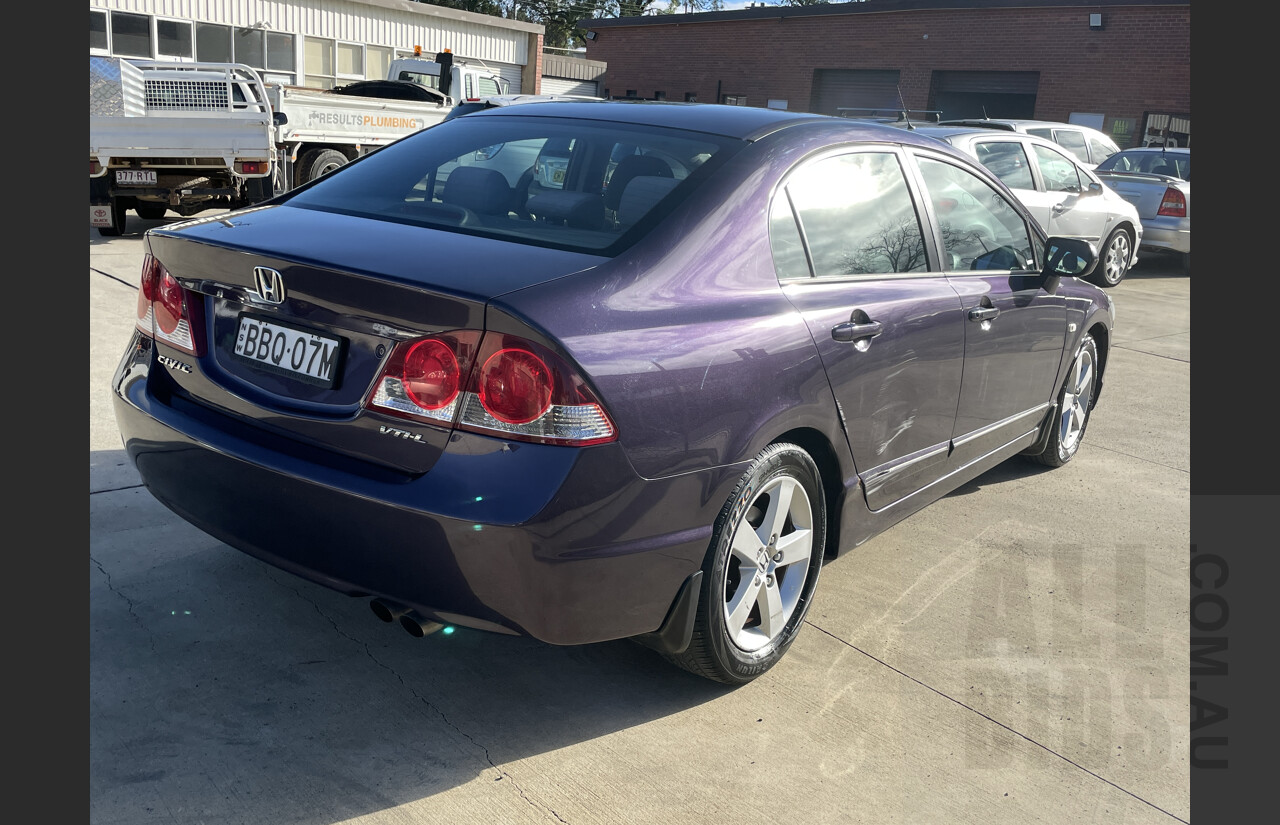 6/2007 Honda Civic Vti-l 40 4d Sedan Purple 1.8L