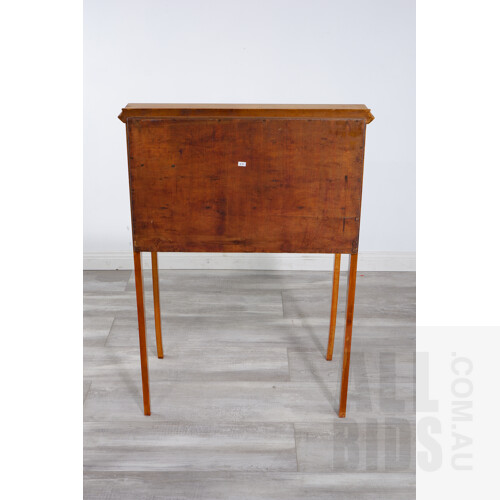 Vintage American Birds Eye Maple Ladies Writing Desk