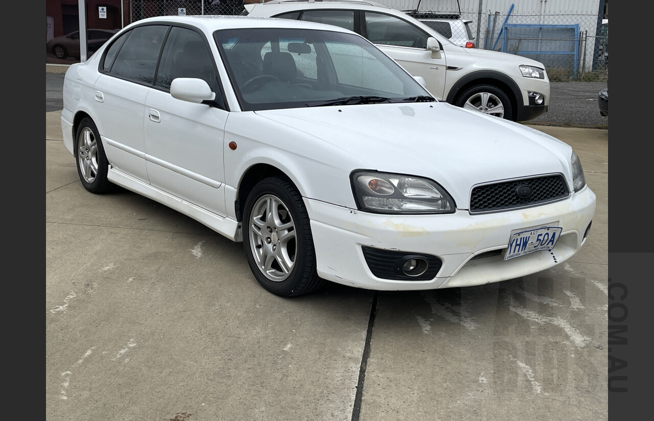 8/2001 Subaru Liberty Heritage (awd) MY01 4d Sedan White 2.5L