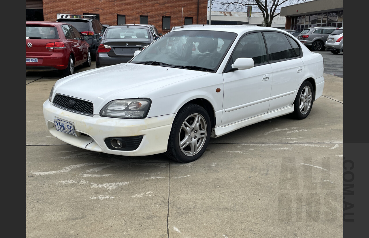 8/2001 Subaru Liberty Heritage (awd) MY01 4d Sedan White 2.5L
