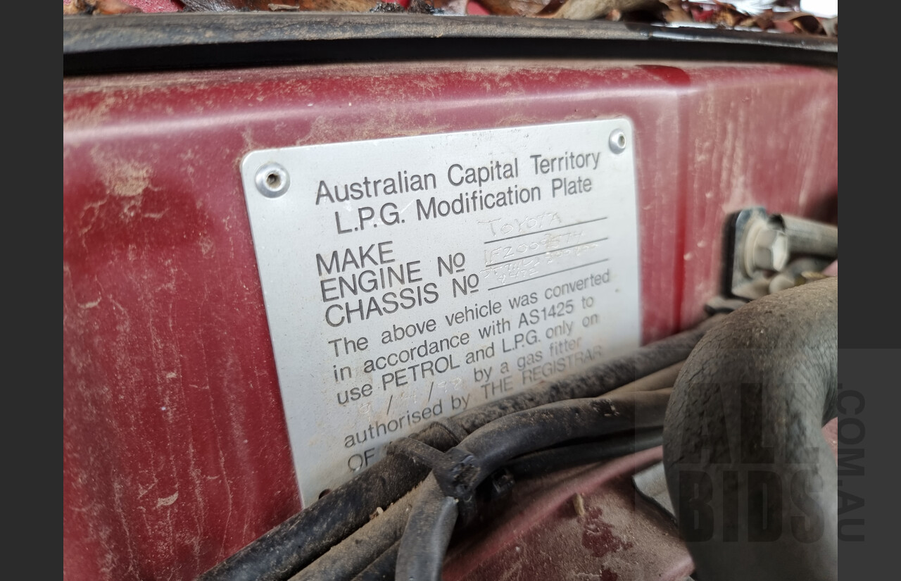 11/1993 Toyota Landcruiser GXL (4x4) 4d Wagon Maroon 4.5L