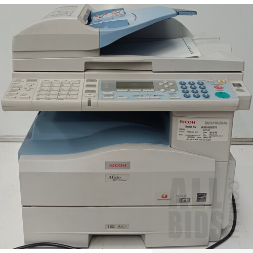 Ricoh Aficio MP 201 SPF Colour - Lot 1325546 | ALLBIDS