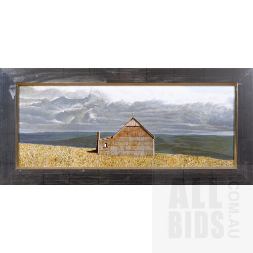 Tom Folwell (20th Century, New Zealand), Stand Alone, Oil on Board, 21 x 57 cm