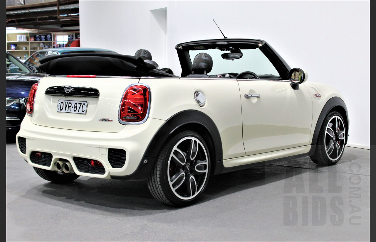 5/2018 Mini Cooper John Cooper Works JCW F57 MY18 2d Roadster Pearl White 2.0L