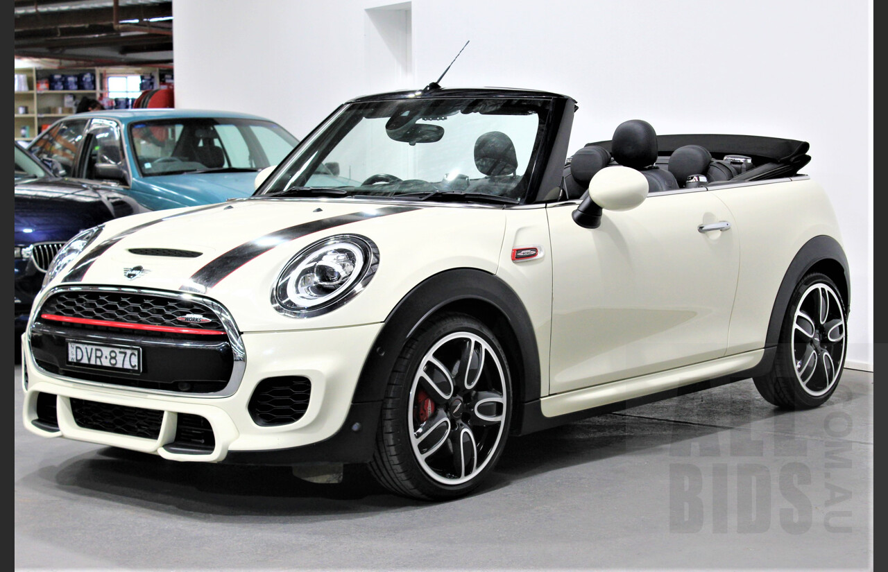 5/2018 Mini Cooper John Cooper Works JCW F57 MY18 2d Roadster Pearl White 2.0L