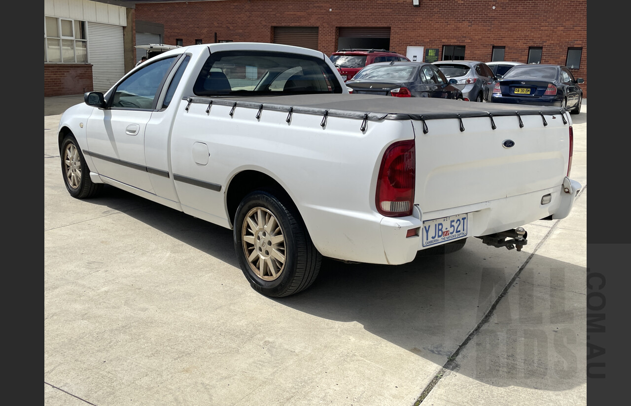 12/2002 Ford Falcon XL (lpg) BA Utility White 4.0L
