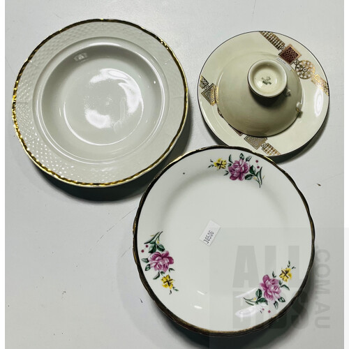 ‘English Rose’ Regent China Dinner Set Hand Finished With 18 Carat Gold