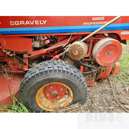 Gravely 5665 12hp Walk Behind Yard Tractor with Two Attachments