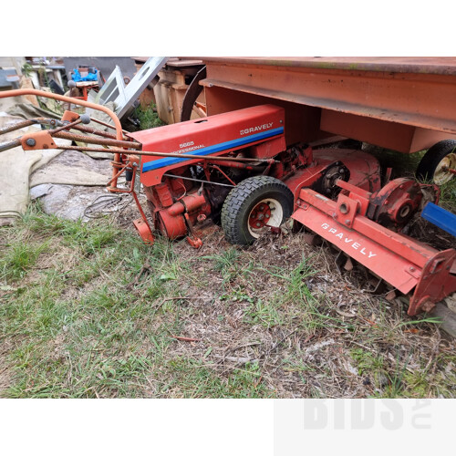 Gravely 5665 12hp Walk Behind Yard Tractor with Two Attachments