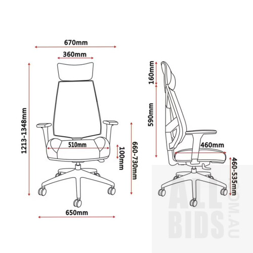 Pago Pinnacle Ergonomic Mesh Chair - ORP $349.00