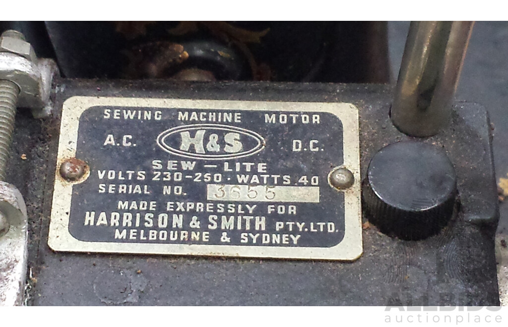 Vintage Jones Electric Sewing Machine - Circa 1950's